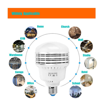 MANTOO PGL35 35W 120V 5500K 3900LM LED Light Bulb for Photography Lighting, 120V 3900LM