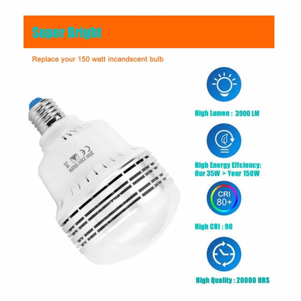 MANTOO PGL35 35W 120V 5500K 3900LM LED Light Bulb for Photography Lighting, 120V 3900LM