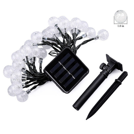 50 LEDs Bubble Ball Outdoor Garden Waterproof Christmas Spring Festival Decoration Solar Lamp String