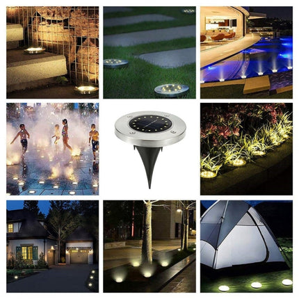 2 PCS 16 LEDs Solar Powered Buried Light Under Ground Lamp IP65 Waterproof Outdoor Garden Street Light