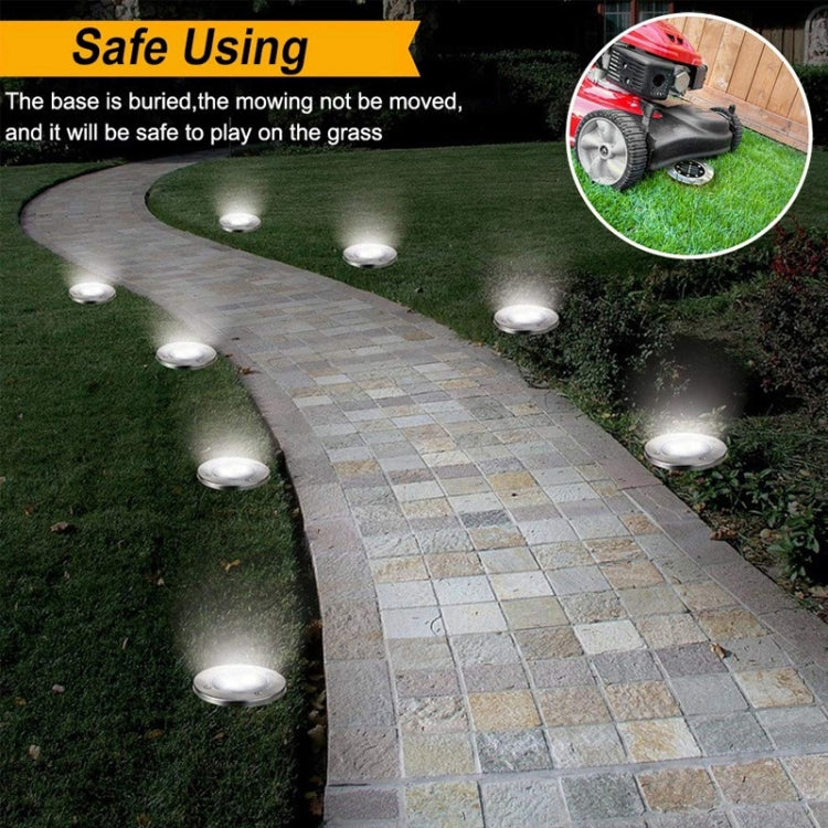 2 PCS 16 LEDs Solar Powered Buried Light Under Ground Lamp IP65 Waterproof Outdoor Garden Street Light