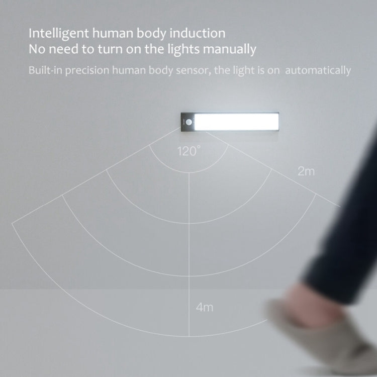 20cm Original Xiaomi Youpin YEELIGHT LED Smart Human Motion Sensor Light Bar Rechargeable Wardrobe Cabinet Corridor Wall Lamps, 20cm