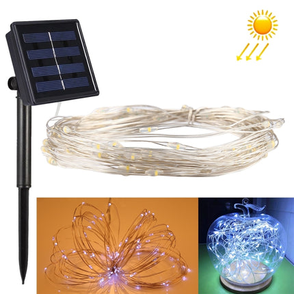 20m 200 LEDs SMD 0603 Solar Panel Silver Wire String Light Fairy Lamp Decorative Light, DC 5V