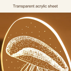 Spaceship Shape Creative Crack Touch Dimming 3D Colorful Decorative Night Light with Remote Control