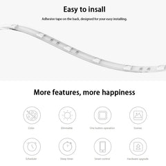 Original Xiaomi Youpin Yeelight Smart WiFi APP Remote Control Extension LED Strip Light, Length: 1m