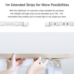 Original Xiaomi Youpin Yeelight Smart WiFi APP Remote Control Extension LED Strip Light, Length: 1m