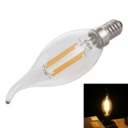 C35 E14 4W 4 LEDs 300 LM 3000K Dimmable Retro LED Filament Light Bulb Energy Saving Light, AC 220V