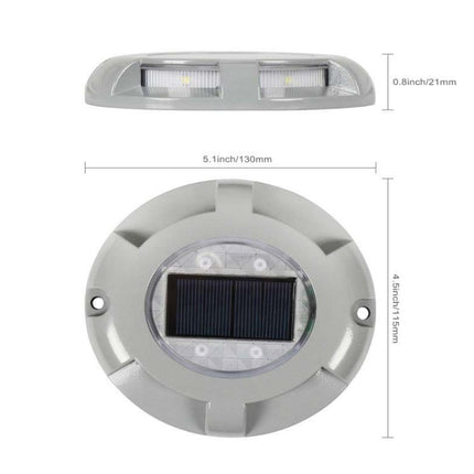 4 PCS LED Solar Powered Embedded Ground Lamp IP68 Waterproof Outdoor Garden Lawn Lamp