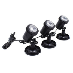 3 In 1 Red Green Blue Light Lawn Insertion Pool Diving Solar Spotlight