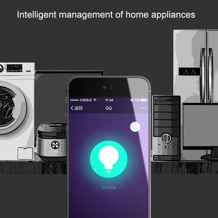 Minienchufe inteligente con WiFi de 2,4 GHz y forma redonda de 10 A, control remoto por aplicación, temporizador, funciona con Alexa y Google Home, luz de respiración colorida, CA 100-240 V, enchufe de EE. UU.