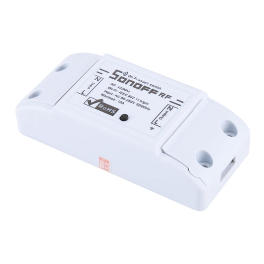 Sonoff 433 MHz DIY WiFi Control remoto inalámbrico inteligente Temporizador Módulo Interruptor de encendido para hogar inteligente, Compatible con iOS y Android, 433 MHz