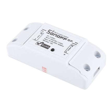 Módulo temporizador de control remoto inalámbrico inteligente Sonoff de 433 MHz con WiFi para bricolaje, interruptor de encendido con control remoto de 4 teclas para hogares inteligentes, compatible con iOS y Android, 433 MHz con control remoto
