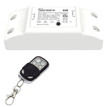 Sonoff 433 MHz DIY WiFi Smart Wireless Fernbedienung Timermodul Netzschalter mit 4-Tasten-Fernbedienung für Smart Home, unterstützt iOS und Android, 433 MHz mit Fernbedienung