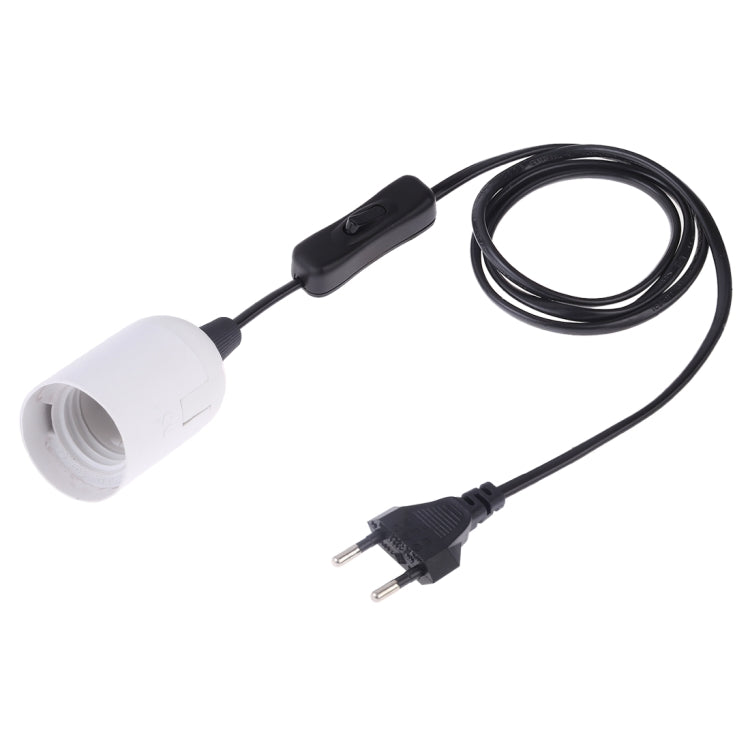 E27 Wire Cap Switch Lamp Holder Chandelier Power Socket with 1.2m Extension Cable, Small UK Plug