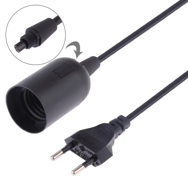 E27 Wire Cap Lamp Holder Chandelier Power Socket with 1.2m Extension Cable, Small UK Plug