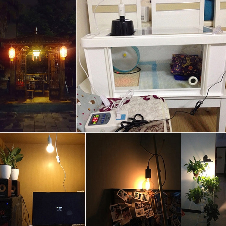 E27 Wire Cap Lamp Holder Chandelier Power Socket with 1.2m Extension Cable, Small UK Plug