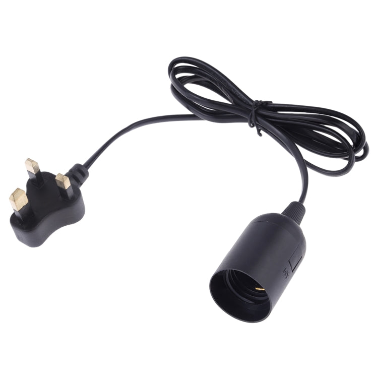 E27 Wire Cap Lamp Holder Chandelier Power Socket with 1.2m Extension Cable, Small UK Plug