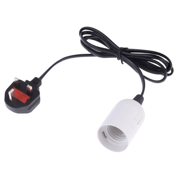 E27 Wire Cap Lamp Holder Chandelier Power Socket with 1.2m Extension Cable, Small UK Plug