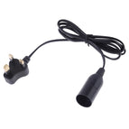 Small UK Plug, 1.2m / Black