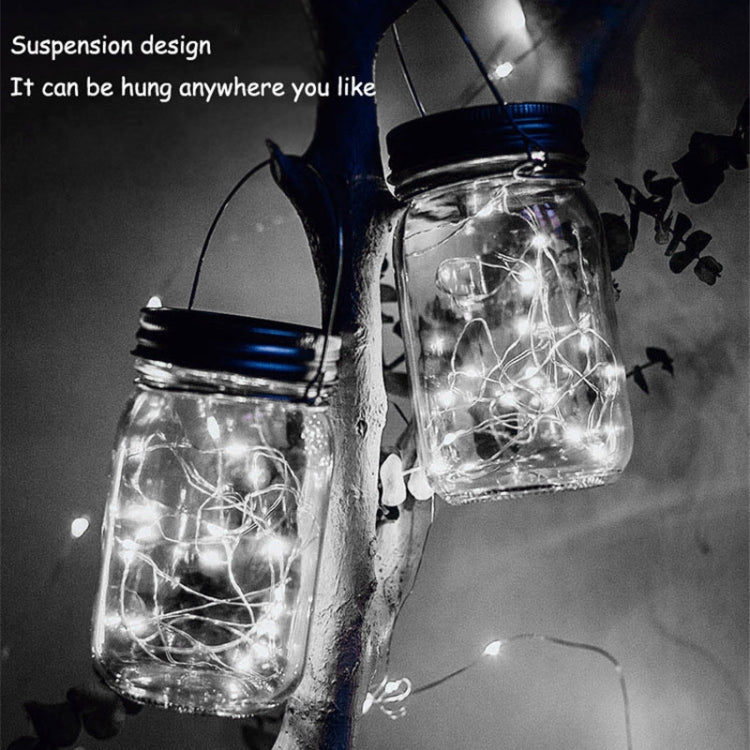 10 LEDs Solar Energy Mason Bottle Cap Pendent Lamp Outdoor Decoration Garden Light, Not Include Bottle Body