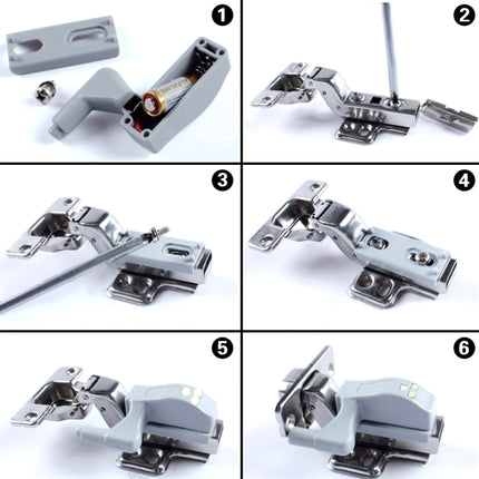 10 PCS 0.3W Universal Inner Hinge LED Sensor lamp Cupboard 3 LEDs Night light Auto ON/OFF Bulb