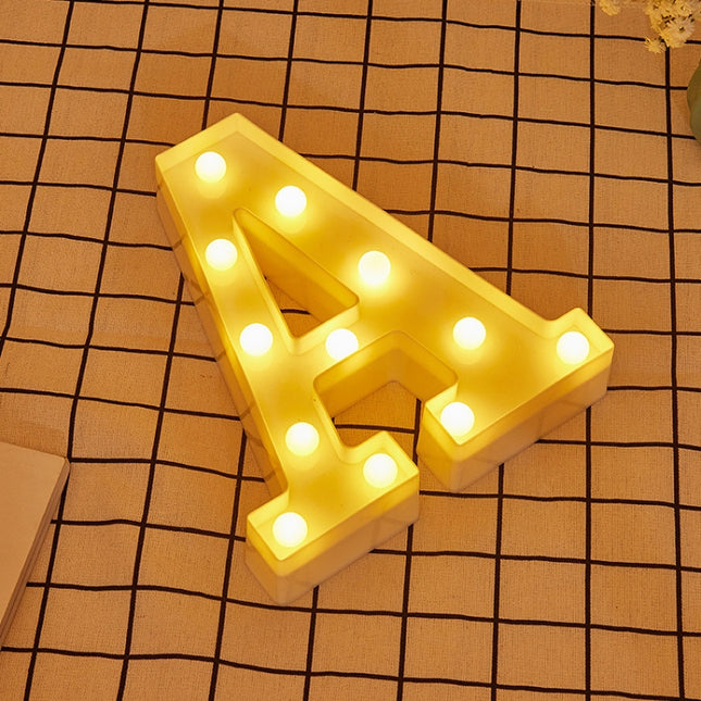 Dry Battery Powered Warm White Standing Hanging LED Holiday Light, A, N, B, O, C, P, D, Q, E, R, F, T, G, U, I, V, J, W, K, X, L, M, Z