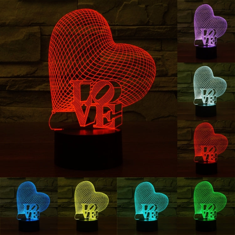 7 Colour Discoloration Creative Visual Stereo Lamp Desk Lamp Night Light