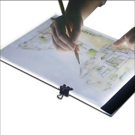 Ultra-thin A4 Size Portable USB LED Artcraft Tracing Light Box Copy Board for Artists Drawing Sketching Animation and X-ray Viewing, No Brightness Control No Charger
