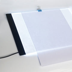 Ultra-thin A4 Size Portable USB LED Artcraft Tracing Light Box Copy Board for Artists Drawing Sketching Animation and X-ray Viewing, No Brightness Control No Charger