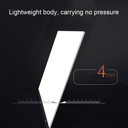 Ultra-thin A4 Size Portable USB LED Artcraft Tracing Light Box Copy Board Brightness Control for Artists Drawing Sketching Animation and X-ray Viewing, Brightness Control No Charger