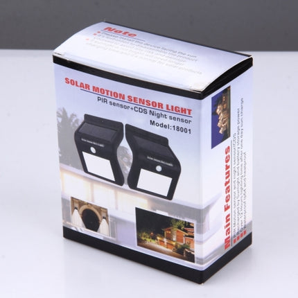 8 LEDs Solar Motion Sensor Wall Light with Solar Panel