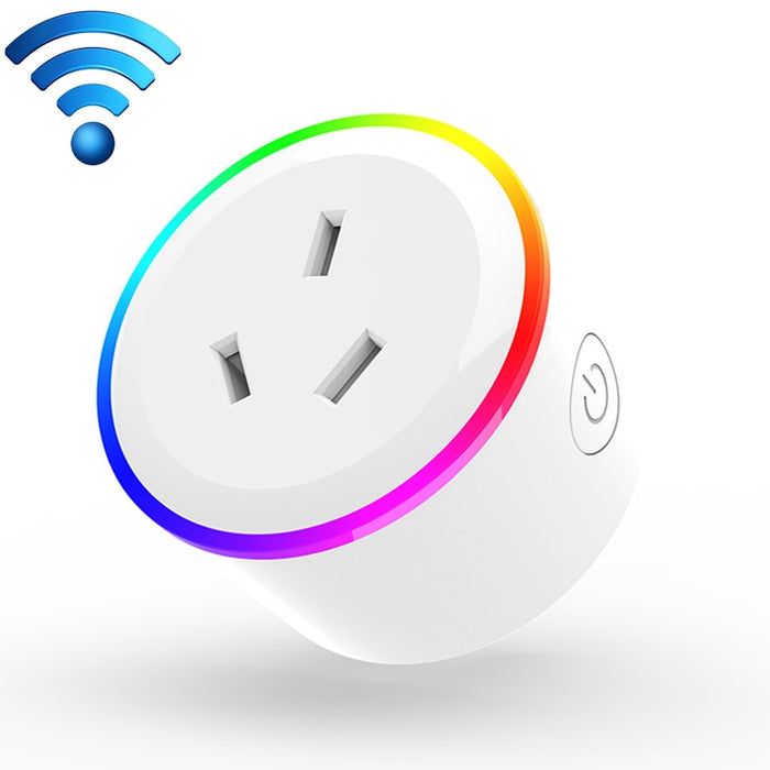 10A RGB Scene Light WiFi Remote Control Smart Socket Works with Alexa & Google Home & IFTTT, AC 100-240V, AU Plug, XS-A17