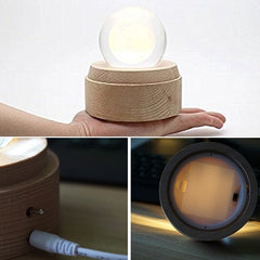 3D Word Engraving Crystal Ball Music Box Electronic Swivel Musical Birthday Gift Home Decor with Music, With Music