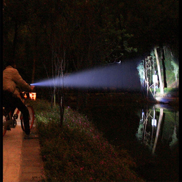 KS-738 USB Charging Waterproof T6+XPE Zoomable LED Flashlight with 4-Modes