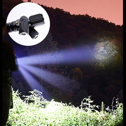 KS-737 USB Charging Waterproof T6+XPE Zoomable LED Flashlight with 4-Modes