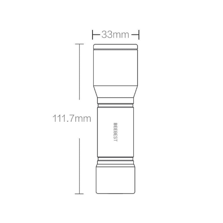 Original Xiaomi Youpin BEEBEST Portable Flashlight，Support Three-gear Mode, BEEBEST