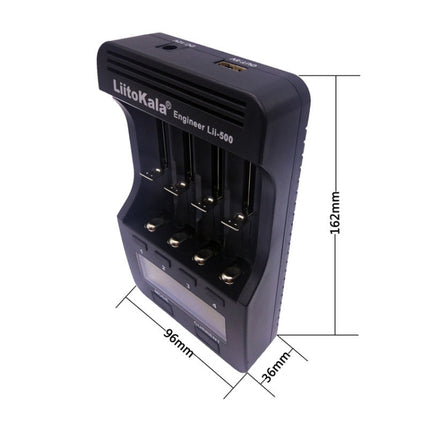 LiitoKala lii-500 Lithium Battery Charger for Li-ion IMR 18650, 26650, 16340, 14500, 10440, 18500, US Plug