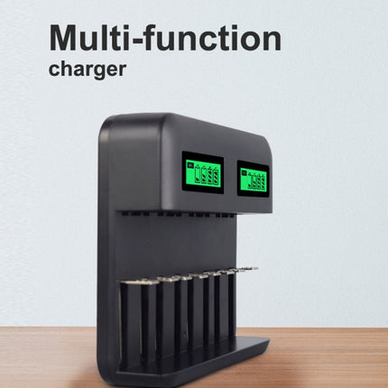 5V 2A USB 8 Slot Battery Charger for AA & AAA & C / D Battery, with LCD Display