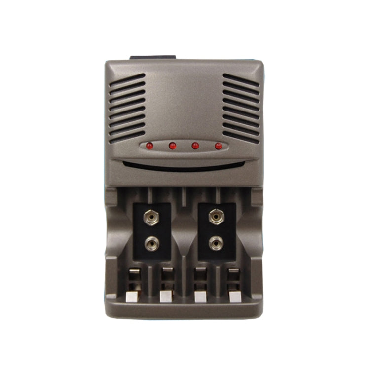 AC 100-240V 4 Slot Battery Charger for AA & AAA & 9V Ni-MH Battery, EU Plug