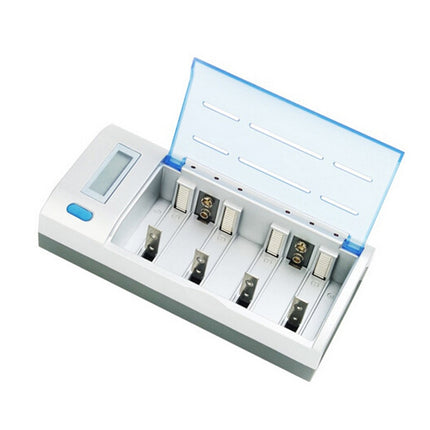 AC 100-240V 4 Slot Battery Charger for AA & AAA & C / D Size Battery, with LCD Display, AU Plug