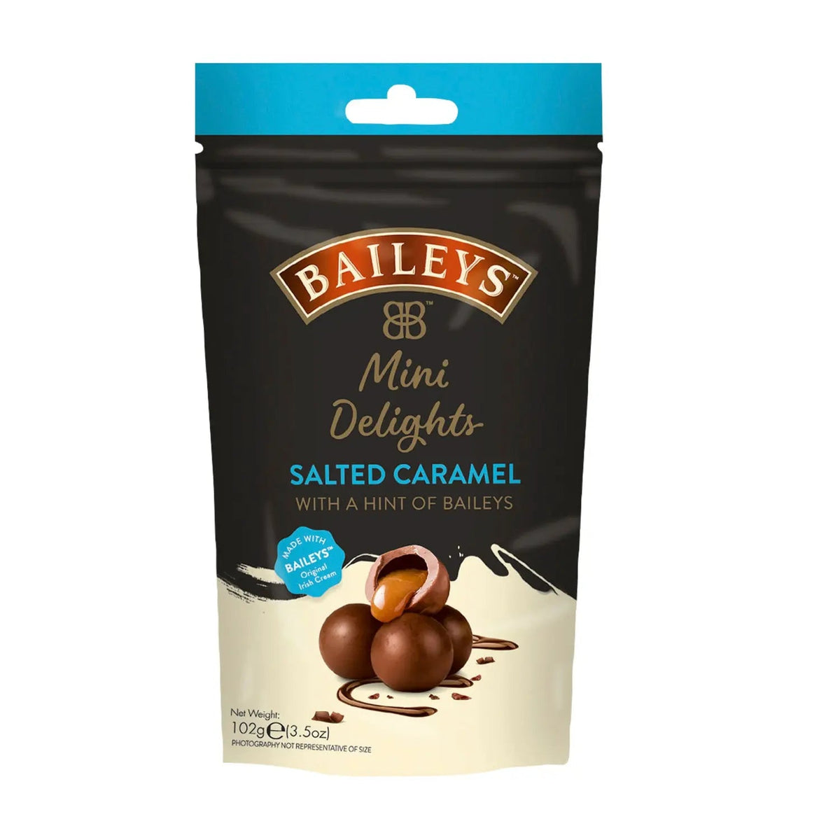 Baileys salted caramel milk chocolate mini delights in pouch