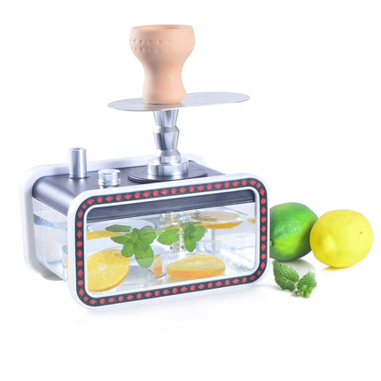 22528-YZH Acrylic Double Pipe Hookah Set