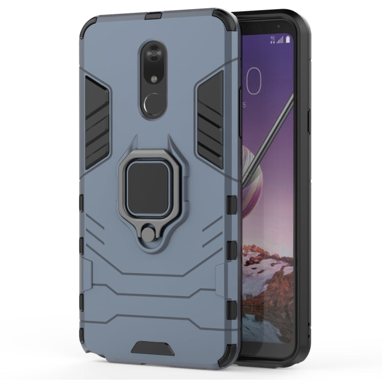 PC + TPU Shockproof Protective Case for LG Q Stylo 5, with Magnetic Ring Holder