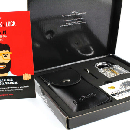 Lokko Lock Picking Kit - Lock Picks, Practice Lock, Spy Kit, Beginners Guide