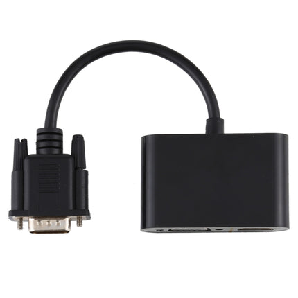 2 in 1 VGA to HDMI + VGA 15 Pin HDTV Adapter Converter with Audio