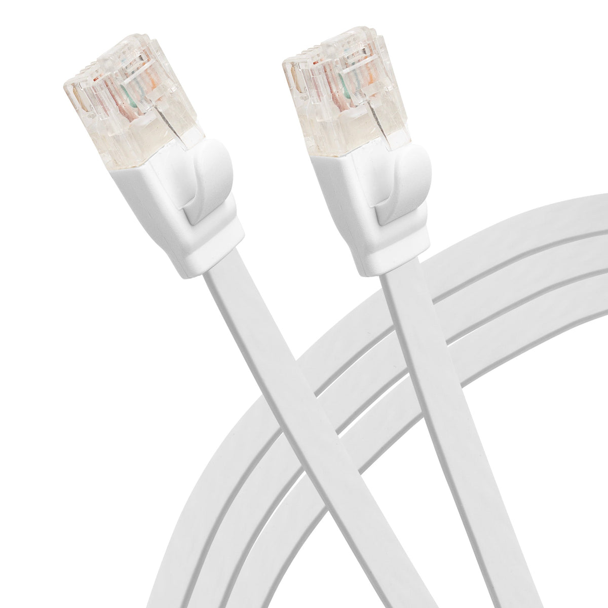 Maplin CAT6 RJ45 Plug Flat UTP Ethernet Network Cable - White