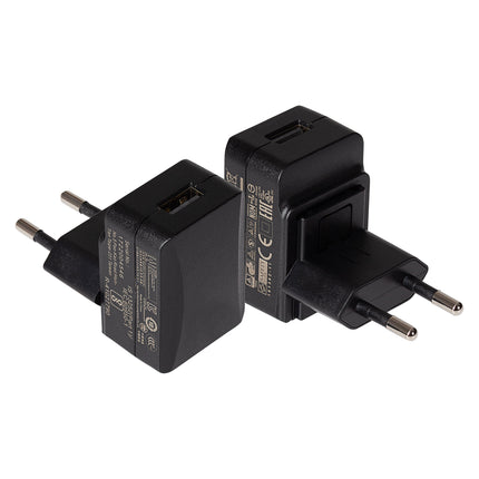 Maplin 1-Port USB-A EU Wall Charger 5V 1 Amp 100-240V Travel Adapter - Black