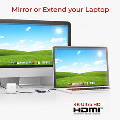 Nikkai USB-C Multiport Hub to 2x USB-A 3.0 / HDMI 4K / SD Card Reader - Silver