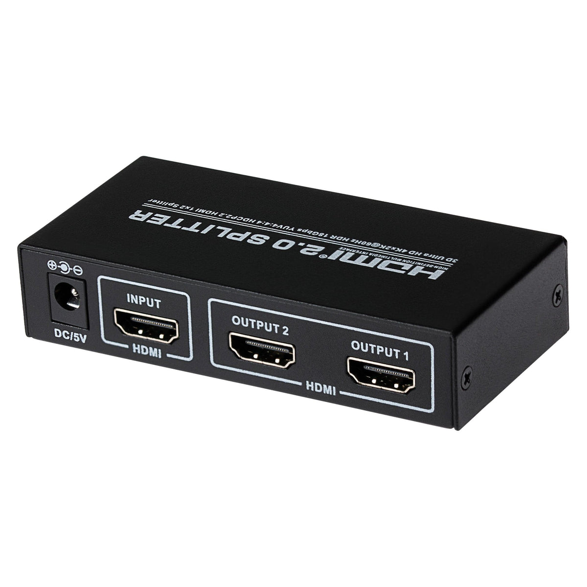 Maplin HDMI Splitter 1 Port In 2 Ports Out 4K Ultra HD @60Hz 18Gbps