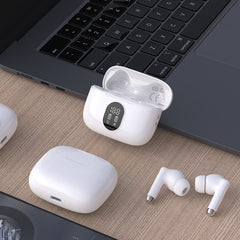 Maplin Wireless Bluetooth Soft Fit Earphones with USB-C Charging Case - White